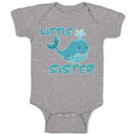 Baby Clothes Little Sister and An Cute Dolphin Baby Bodysuits Boy & Girl Cotton