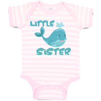 Baby Clothes Little Sister and An Cute Dolphin Baby Bodysuits Boy & Girl Cotton