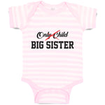 Baby Clothes Only Child Big Sister Baby Bodysuits Boy & Girl Cotton