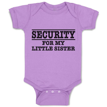 Baby Clothes Security for My Little Sister Baby Bodysuits Boy & Girl Cotton