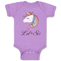 Baby Clothes Lil Sis An Cute Unicorn Baby Bodysuits Boy & Girl Cotton