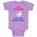 Baby Clothes My Unicorn Ate My Homework Baby Bodysuits Boy & Girl Cotton