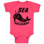 Baby Clothes Sea Unicorns Baby Bodysuits Boy & Girl Newborn Clothes Cotton