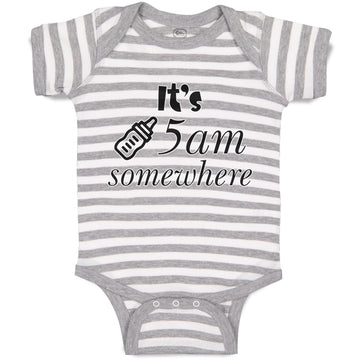 Baby Clothes It's 5 O'Clock Somewhere Funny Humor Gag Baby Bodysuits Cotton