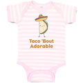 Baby Clothes Taco 'Bout Adorable Funny Humor Baby Bodysuits Boy & Girl Cotton