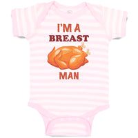 Baby Clothes I'M A Breast Man Funny Humor Baby Bodysuits Boy & Girl Cotton