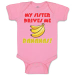 Baby Clothes My Sister Drives Me Bananas! Baby Bodysuits Boy & Girl Cotton