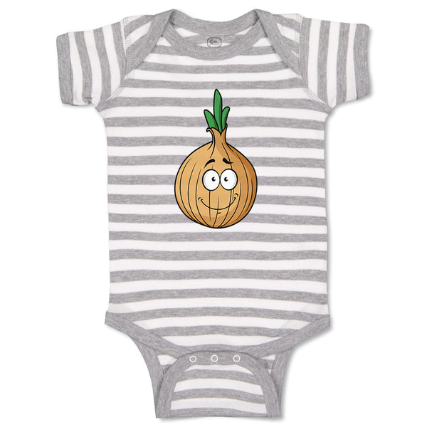 Baby Clothes Onion with Face A Food & Beverage Vegetables Baby Bodysuits Cotton