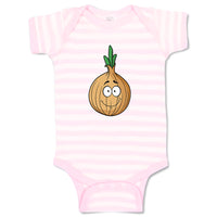 Baby Clothes Onion with Face A Food & Beverage Vegetables Baby Bodysuits Cotton