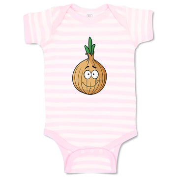 Baby Clothes Onion with Face A Food & Beverage Vegetables Baby Bodysuits Cotton