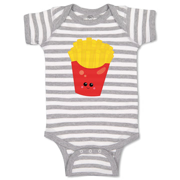 Baby Clothes French Fries Food and Beverages Vegetables Baby Bodysuits Cotton