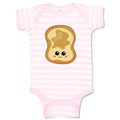 Baby Clothes Peanut Butter Toast Food and Beverages Bread Baby Bodysuits Cotton