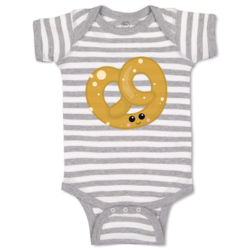 Baby Clothes Pretzel Food and Beverages Bread Baby Bodysuits Boy & Girl Cotton