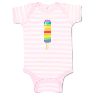 Baby Clothes Rainbow Popsicle Food and Beverages Desserts Baby Bodysuits Cotton