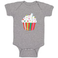 Baby Clothes Rainbow Cupcake Food and Beverages Desserts Baby Bodysuits Cotton