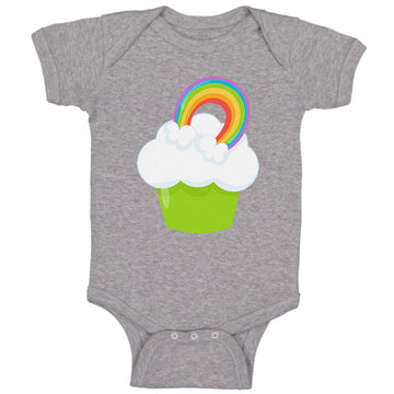 Baby Clothes St Paddy's Cupcake Rainbow Food and Beverages Cupcakes Cotton