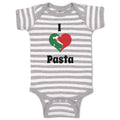 Baby Clothes I Love Pasta Italia Map Food & Beverage Others Baby Bodysuits