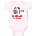 Baby Clothes My 1St Football Season Football Sports Football Baby Bodysuits