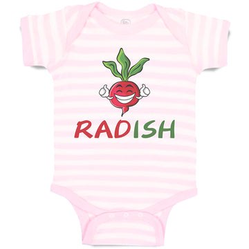 Baby Clothes Radish with Smile Vegetable Baby Bodysuits Boy & Girl Cotton