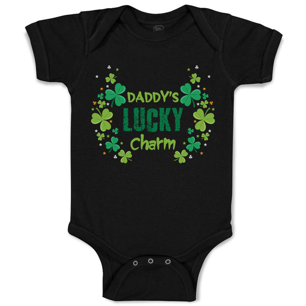 Baby Clothes Daddy's Lucky Charm St Patrick's Clover Dad Father's Day Cotton