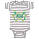 Baby Clothes Daddy's Lucky Charm St Patrick's Clover Dad Father's Day Cotton