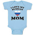 Baby Clothes I Love My Russian Mom Mothers Baby Bodysuits Boy & Girl Cotton