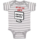 Baby Clothes My Dad Can Hack Your Dad Programmer Coder Dad Father's Day Cotton