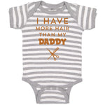 Baby Clothes I Have More Hair than My Daddy Dad Father's Day Humor Cotton