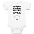 Baby Clothes I Have The Coolest Uncle Ever Baby Bodysuits Boy & Girl Cotton