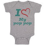 Baby Clothes I Love My Pop Pop Grandfather Grandpa Baby Bodysuits Cotton