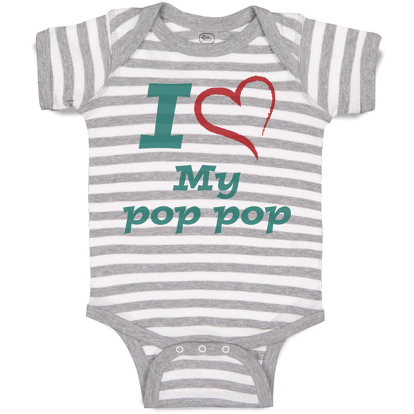 Baby Clothes I Love My Pop Pop Grandfather Grandpa Baby Bodysuits Cotton