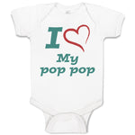 Baby Clothes I Love My Pop Pop Grandfather Grandpa Baby Bodysuits Cotton