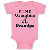 Baby Clothes I Love My Grandma and Grandpa Grandparents B Baby Bodysuits Cotton