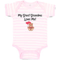 Baby Clothes My Great Grandma Loves Me! Grandparents Baby Bodysuits Cotton