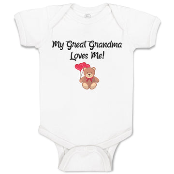 Baby Clothes My Great Grandma Loves Me! Grandparents Baby Bodysuits Cotton