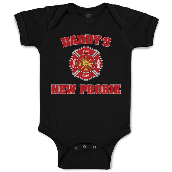 Baby Clothes Daddy's New Probie Cop Police Baby Bodysuits Boy & Girl Cotton