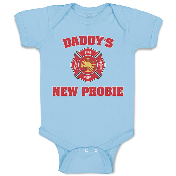 Baby Clothes Daddy's New Probie Cop Police Baby Bodysuits Boy & Girl Cotton