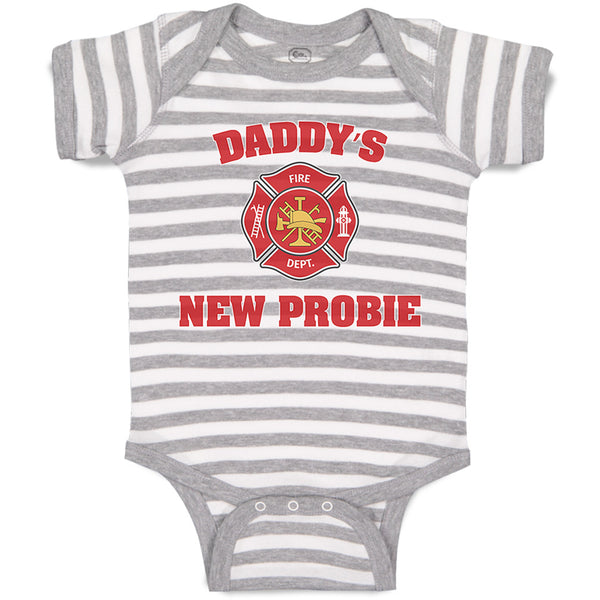 Baby Clothes Daddy's New Probie Cop Police Baby Bodysuits Boy & Girl Cotton