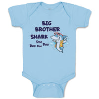 Baby Clothes Big Brother Shark Doo Doo Doo Doo Baby Bodysuits Boy & Girl Cotton