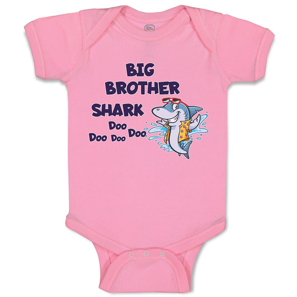 Baby Clothes Big Brother Shark Doo Doo Doo Doo Baby Bodysuits Boy & Girl Cotton