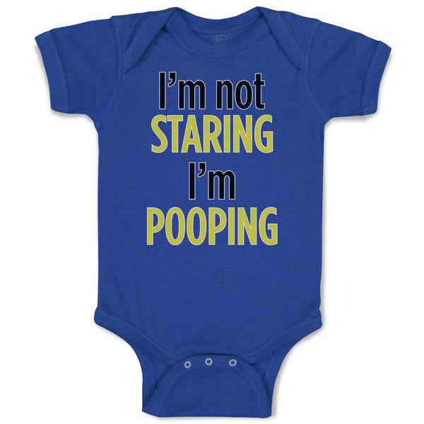 Baby Clothes I'M Not Staring I'M Pooping Baby Bodysuits Boy & Girl Cotton