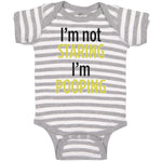 Baby Clothes I'M Not Staring I'M Pooping Baby Bodysuits Boy & Girl Cotton