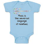 Baby Clothes Music Is The Universal Language of Mankind. Baby Bodysuits Cotton