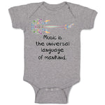 Baby Clothes Music Is The Universal Language of Mankind. Baby Bodysuits Cotton