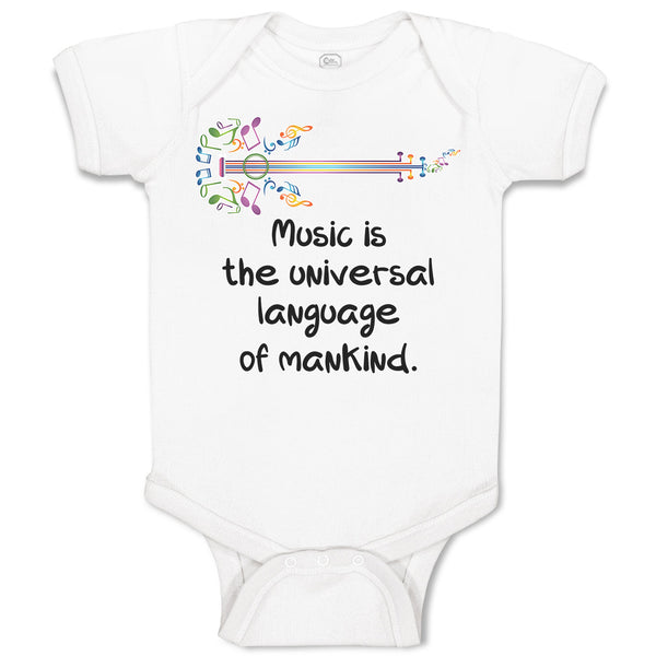 Baby Clothes Music Is The Universal Language of Mankind. Baby Bodysuits Cotton