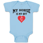 Baby Clothes My Horse Is My Bff Baby Bodysuits Boy & Girl Newborn Clothes Cotton