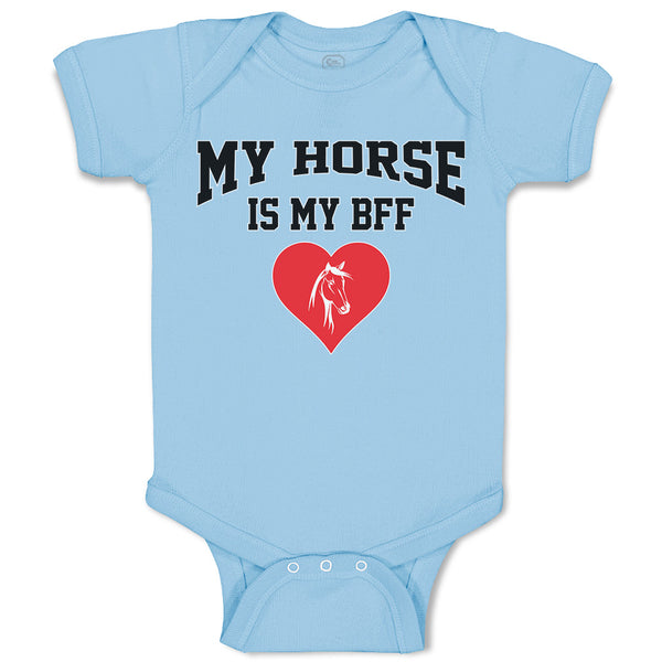 Baby Clothes My Horse Is My Bff Baby Bodysuits Boy & Girl Newborn Clothes Cotton