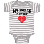 Baby Clothes My Horse Is My Bff Baby Bodysuits Boy & Girl Newborn Clothes Cotton