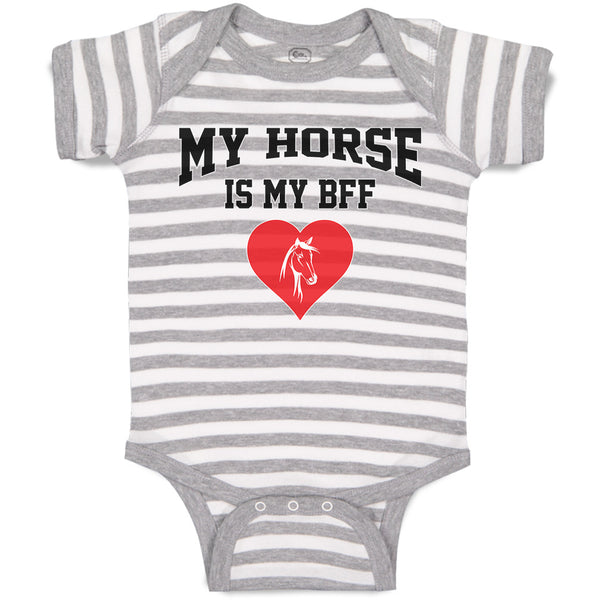 Baby Clothes My Horse Is My Bff Baby Bodysuits Boy & Girl Newborn Clothes Cotton