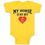 Baby Clothes My Horse Is My Bff Baby Bodysuits Boy & Girl Newborn Clothes Cotton